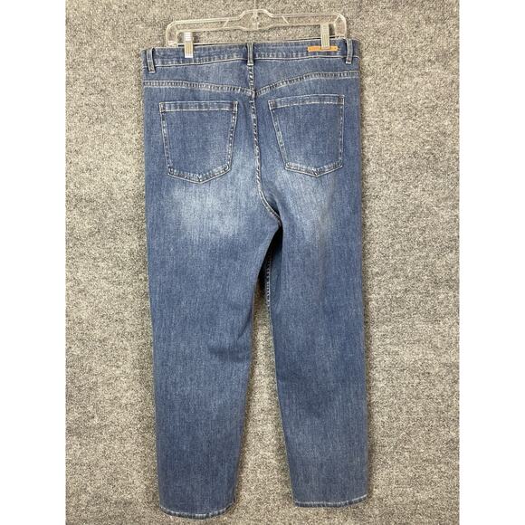 Soft Surroundings The Ultimate Denim Relaxed Straight Jeans size 14 Med wash - Picture 14 of 16
